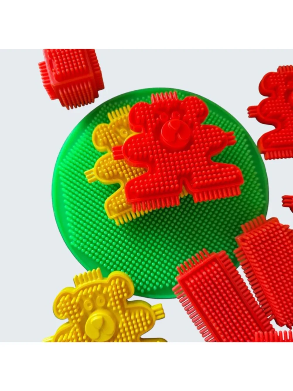 Vintage Playskool Bristle Bear Blocks Interlocking Construction Toys